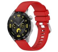 Yikamosi Compatible con Huawei Watch GT4 Correa para Mujer y Hombre,18MM liberación rápida Silicona Suave Cierre de Acero Inoxidable Correas de Repuesto para Huawei Watch GT4 41MM,Rojo