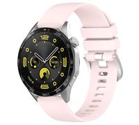 Yikamosi Compatible con Huawei Watch GT4 Correa para Mujer y Hombre,18MM liberación rápida Silicona Suave Cierre de Acero Inoxidable Correas de Repuesto para Huawei Watch GT4 41MM,Rosado
