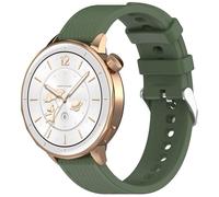 Yikamosi Compatible con Oneplus Watch 4 43MM Correa para Mujer y Hombre,18MM liberación rápida Silicona Suave Cierre de acero inoxidable Correas de Repuesto para Watch 4 43MM,Verde Militar