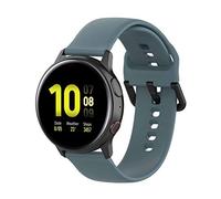 Yikamosi Compatible con Samsung Galaxy Watch Active 2 Correa,liberación rápida Silicona Suave Cierre de Acero Inoxidable Correas de Repuesto para Galaxy Watch Active 2 40mm/44mm,Pizarra