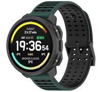 Yikamosi Compatible con Suunto Nautic S Correa para Mujer y Hombre,22MM liberación rápida Silicona Suave Cierre de acero inoxidable Correas de Repuesto para Nautic S/Vertical 2/Race,Verde oscuro/Negro