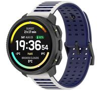 Yikamosi Compatible con Suunto Nautic S Correa para Mujer y Hombre,22MM liberación rápida Silicona Suave Cierre de acero inoxidable Correas de Repuesto para Nautic S/Vertical 2,Blanco/Azul Medianoche