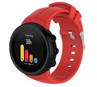 Yikamosi Compatible con Suunto Spartan Ultra Correa,liberación rápida Silicona Suave Cierre de Acero Inoxidable Correas de Repuesto para Suunto Spartan Ultra GPS Smart Watch,Rojo