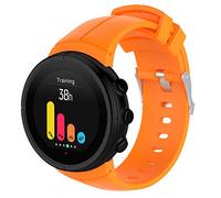 Yikamosi Compatible con Suunto Spartan Ultra Correa,liberación rápida Silicona Suave Cierre de Acero Inoxidable Correas de Repuesto para Suunto Spartan Ultra GPS Smart Watch,Naranja