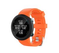 Yikamosi Compatible with Garmin Swim 2,Soft Silicone Stainless Steel Clasp Replacement Smart Watch Bracelet Strap Bands For Garmin Swim 2 Running Watch(Orange)