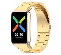 Yikamosi Correa Compatible con OPPO Watch Free para Mujer y Hombre,liberación rápida Pulsera de Acero Inoxidable Pulsera de Repuesto para OPPO Watch Free,Oro