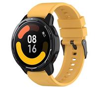 Yikamosi Correa Compatible con Xiaomi S1 Active,22 MM liberación rápida Silicona Suave Negro Cierre de Acero Inoxidable Correas de Repuesto para Xiaomi S1 Active/Color 2,Amarillo