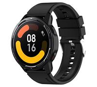Yikamosi Correa Compatible con Xiaomi S1 Active,22 MM liberación rápida Silicona Suave Plata Cierre de Acero Inoxidable Correas de Repuesto para Xiaomi S1 Active/Color 2,Negro