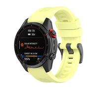 Yikamosi - Correa para Garmin Fenix 7, 22 mm, liberación rápida, silicona flexible, cierre de acero inoxidable, repuesto para Garmin Fenix 7, EPIX Gen 2, amarillo