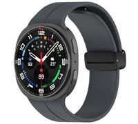 Yikamosi Correa para Mujer y Hombre,QuickFit Silicona Suave Cierre de Magnética Correas de Repuesto Compatible con Samsung Galaxy Watch 8 (40MM/44MM)/Galaxy Watch 8 Classic,Gris