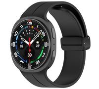 Yikamosi Correa para Mujer y Hombre,QuickFit Silicona Suave Cierre de Magnética Correas de Repuesto Compatible con Samsung Galaxy Watch 8 (40MM/44MM)/Galaxy Watch 8 Classic,Negro