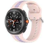 Yikamosi Dual Color liberación rápida Silicona Suave Cierre de acero inoxidable Correas de Repuesto para Mujer y Hombre Compatible con Samsung Galaxy Watch 8(40MM/44MM)/Watch 8 Classic,Rosa/Morado