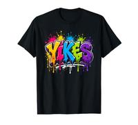 Yikes - Pintura Colorida para Graffiti Que gotea Arte Callejero Camiseta gráfica económica