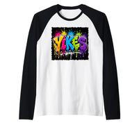 Yikes - Pintura Colorida para Graffiti Que gotea Arte Callejero Camiseta Manga Raglan
