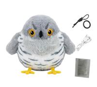 Yikestal Juguetes para gatos recargables, pájaros de peluche que cantan | Juguete interactivo de pájaros y gatos, alas para enriquecimiento, ejercicio de mascotas, aburrimiento, juego de gatito