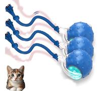 Yikeyuan Tiny Fetch Dog Toy, Soothing Chirping Sounds Tiny Fetch Smart 360° Rolling, Tough Chew Proof Tinyfetch Dogs Toys, Fast Moving Toy For Dog and Cat (Blue-3)