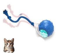 Yikeyuan Tiny Fetch Dog Toy, Soothing Chirping Sounds Tiny Fetch Smart 360° Rolling, Tough Chew Proof Tinyfetch Dogs Toys, Fast Moving Toy For Dog and Cat (Blue-1)