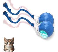 Yikeyuan Tiny Fetch Dog Toy, Soothing Chirping Sounds Tiny Fetch Smart 360° Rolling, Tough Chew Proof Tinyfetch Dogs Toys, Fast Moving Toy For Dog and Cat (Blue-2)