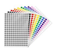YIKIADA 10 colores pegatinas redondas de puntos adhesivos de 10 mm de colores adhesivos adhesivos de colores para puntos de marcado para almacén oficina 2040 unidades