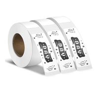 YIKIADA 3 Rollo Cinta de Etiquetas Térmicas Autoadhesivas 12 X 40 mm Blanca Pegatina Rectangular Impermeable Removible Imprimible por Oficina QR Inventario 480 Piezas