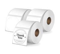 YIKIADA 900 etiquetas de vinilo para impresora térmica directa portátil de 30 mm, autoadhesivas, redondas, impermeables, para casa, oficina, dirección escolar