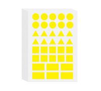 YIKIADA Amarillo -Gomets Colores Surtidos - Geométricas Pegatinas para Niños Autoadhesivos - Triángulo, Círculo, Cuadrado, Rectángulo Pequeñas Etiquetas Impermeables 360 Piezas
