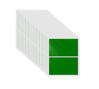 YIKIADA Etiquetas adhesivas rectangulares verdes, 75 x 50 mm, autoadhesivas, grandes, resistentes al agua, para mermelada, etiquetar, etiquetas de dirección, 40 unidades