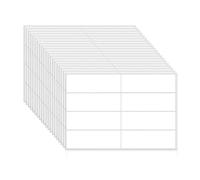 YIKIADA Etiquetas blancas 75 × 25 mm, rectangulares, autoadhesivas, impermeables, para mermelada, etiquetado, etiquetas de dirección, 160 unidades
