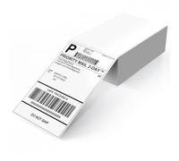 YIKIADA Etiquetas para envíos blancas de 4 × 6 pulgadas, vinilo autoadhesivo, térmicas, impermeables, perforadas, para oficina, almacén, nombre, dirección, 250 piezas