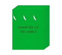 YIKIADA Etiquetas redondas imprimibles de 2.5 pulgadas, calcomanías de dirección de vinilo autoadhesivas extraíbles en blanco para envío, impresora láser de inyección de tinta, 180 etiquetas