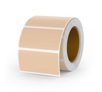 YIKIADA Etiquetas térmicas marrones directas de vinilo de 1 x 2 pulgadas, autoadhesivas, rectangulares, rollo de calcomanías impermeables para impresora, etiqueta de nombre para código QR, dirección