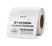 YIKIADA Etiquetas térmicas transparentes de vinilo de 50 x 76 mm, autoadhesivas, rectangulares, impermeables, etiquetas de dirección de impresora, etiquetas de rollo para sobres de código QR, oficina
