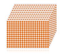 YIKIADA Pegatinas de puntos adhesivos naranjas de vinilo de 13 mm, autoadhesivas, extraíbles, redondas, impermeables, para oficina, 2600 unidades