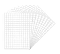 YIKIADA Pegatinas de puntos redondas, blancas, 10 mm, puntos de marcado autoadhesivos, resistentes al agua, pequeñas etiquetas de codificación de colores, 2040 unidades