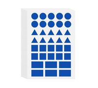 YIKIADA Pegatinas Geométricas Azules - Gomets Colores Surtidos - Triángulo, Círculo, Cuadrado, Rectángulo, Pequeñas Etiquetas Autoadhesivos 360 Unidades