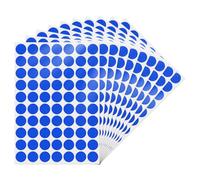 YIKIADA Pegatinas redondas de 19 mm de color azul, puntos de marcado autoadhesivos, resistentes al agua, pequeñas etiquetas de codificación de colores, 700 unidades, 19-PUNKTE-BLAU