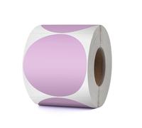YIKIADA Pegatinas térmicas de vinilo de 76 mm con diseño de lunares, color violeta, autoadhesivas, para impresora, para logotipo, código de barras QR, inventario, 500 uni