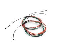 YIKIADA Pulsera de Palestina hecha a mano, ajustable, con la bandera palestina, pulseras de hilo de cuerda de salvar Gaza para hombres y mujeres, paquete de 2