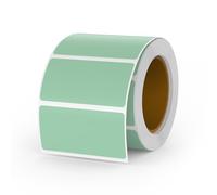 YIKIADA Verde Etiqueta Térmica Vinilo 25 x 50 mm Rollo Rectangular Autoadhesivo Dirección Pegatinas Impermeables para Nombre, Código de Barras, Código QR, DIY 500 Unidades