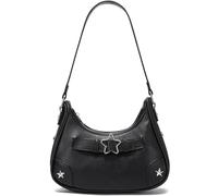 YIKOEE Bolso de hombro Y2k: mini bolsa de axilas de los años 90, bonito bolso pequeño, Negro -