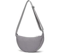 YIKOEE Crescent - Bolso bandolera pequeño para mujer y hombre, con forma de media luna, Gris, Small