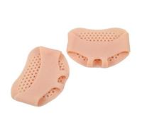 Yikoly - 1 par de almohadillas de gel para los pies, soporte de metatarsal, para los huesos del pie del pie, almohadillas separadoras para los tobillos, almohadillas de metatarsal, capacidad de ampliación para aliviar el dolor de las mujeres transparente beige