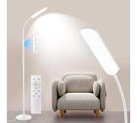 Yikuneng 18W Blanco Lampara de Pie LED Regulable con Control Remoto, 1800LM Lampara de Lectura Ajuste Lineal de Temperatura de Color y Brillo, Para Sala de Estar Dormitorio Oficina