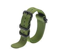Yilaba 18/20/22/24mm Reemplazo de correa de reloj Nato de nailon tejido de colores con hebilla negra de acero inoxidable