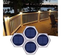 YiLaie Luces Deck Solares Exterior,Lámpara Solar Jardin IP68 impermeable luces solares suelo Auto ON/OFF ，luces solares escalera Para escaleras aceras pasillos patios jardines suelo (4 Pack)