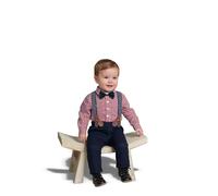 Yilaku Vestido de Niño Pequeño Traje Formal con Pajarita y Pantalones de Tirantes - Atuendo Elegante para Bebé