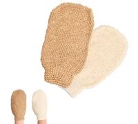 YILANJIN 2 Piezas Guante Exfoliante,Guante de yute,Guante Exfoliante Corporal Natural,Manopla Exfoliante Baño,Guante Exfoliante Corporal Crin para Hombres Mujeres Limpiar Euerpo Spa Masaje Exfoliación
