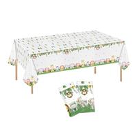 YILANJIN 2pcs Mantel Cumpleaños Infantil,rectángulo Plastic Tablecover,Fiesta Safari Decoración Mantel de Cumpleaños108X180cm Mantel Infantil Jungla Desechable para Niños Niñas Suministros de Fiesta