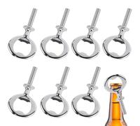 YILANJIN Abridor de Cerveza, 8 Piezas Abrebotellas de Barra Inserto para Hogar, Abridor de Botellas en Blanco Pequeño para Manualidades, Abrebotellas de Barra Metal Portátil para Pub, Fiestas, Bodas