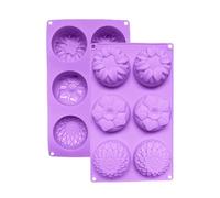 YILANJIN Molde de Chocolate, 6 Cavidades Moldes para Jabón, Molde de Silicona Antiadherente para Dulces, DIY Molde Jabones Artesanales para Hielo, Moldes de Silicona para Pasteles, Chocolate, Hornear